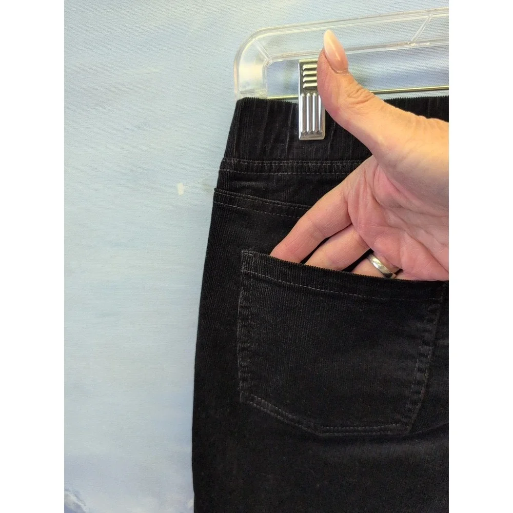 NEW! EILEEN FISHER S Black Pull, On Skinny Cords